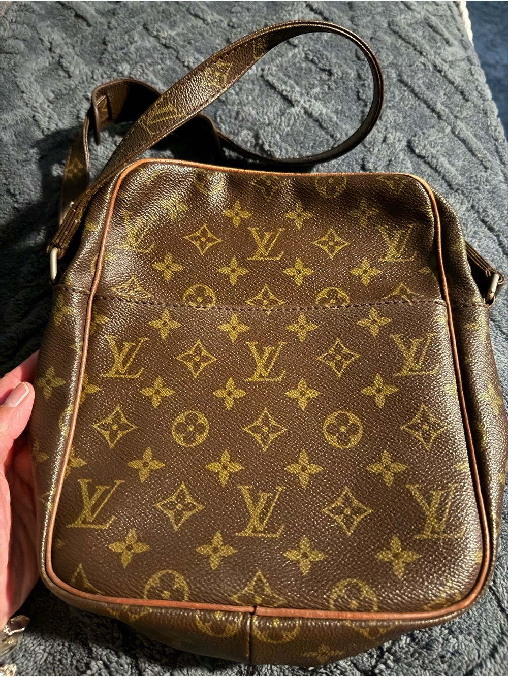 Louis Vuitton Monogram Canvas Messenger Bag in Brown and Gold
